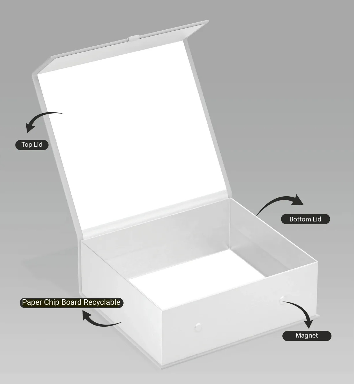Custom Luxury Rigid Cardboard Gift Boxes for Packaging alternate view