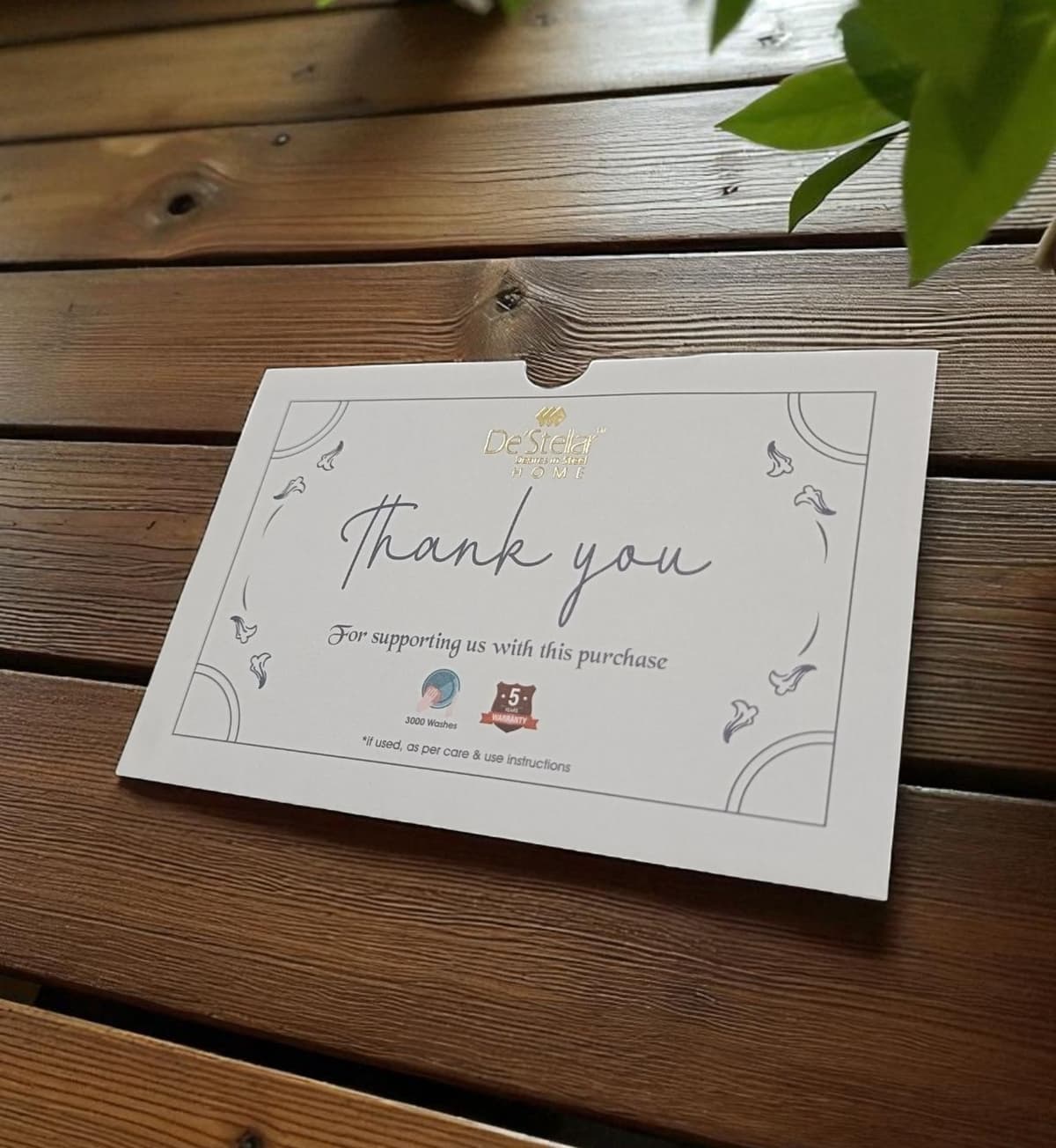 A6 Printed Thank You Card Set of 50 – Customizable Design alternate view